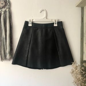 Black Leather AllSaints Mini Skirt